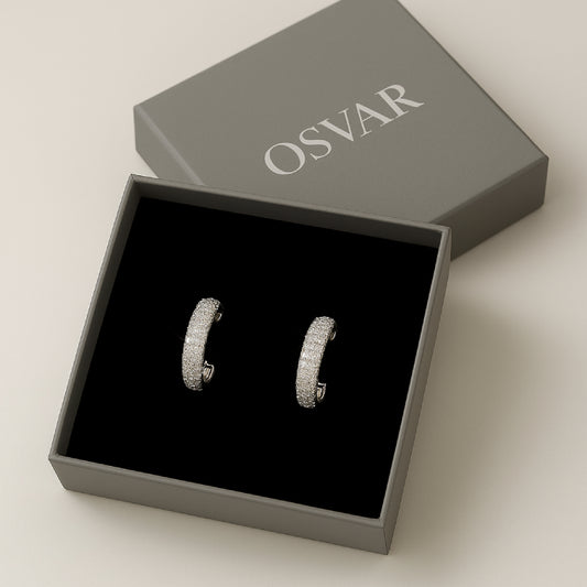 BOUCLE D'OREILLE HOOP - MOISSANITE VVS1 - OR 18K - HOMME
