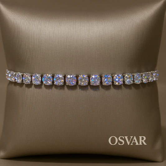 BRACELET TENNIS - MOISSANITE VVS1 - OR 18K - HOMME