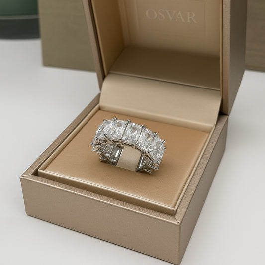 BAGUE BAGUETTE - MOISSANITE VVS1 - OR 18K - HOMME