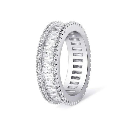 BAGUE PRONGUE BAGUETTE - MOISSANITE VVS1 - OR 18K - HOMME