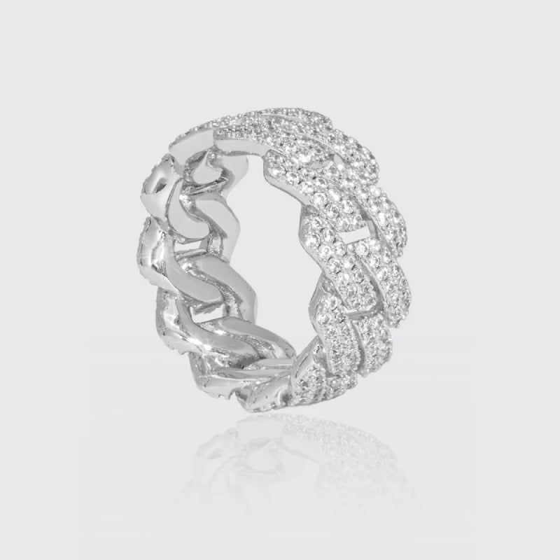 BAGUE CUBAINE - MOISSANITE VVS1 - OR 18K - HOMME