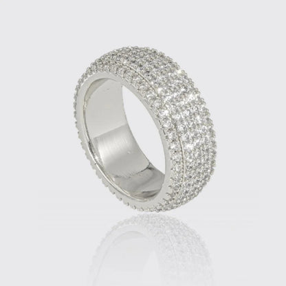 BAGUE 5 LIGNES - MOISSANITE VVS1 - OR 18K - HOMME