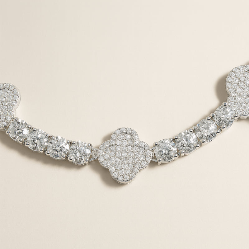 BRACELET FLOWER - MOISSANITE VVS1 - OR 18K - HOMME