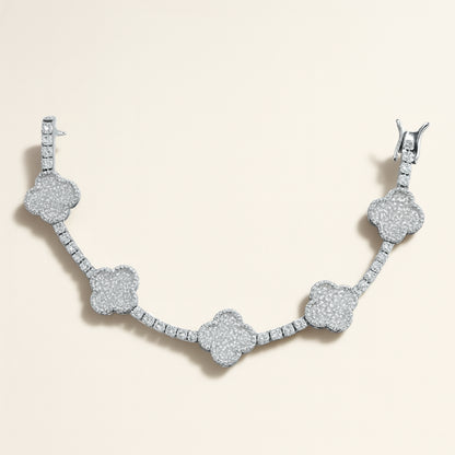 BRACELET FLOWER - MOISSANITE VVS1 - OR 18K - HOMME