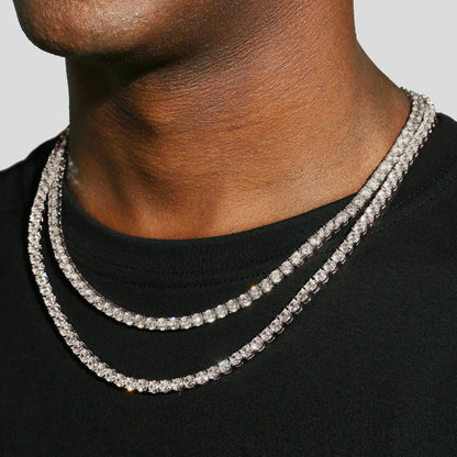 CHAINE TENNIS - MOISSANITE VVS1 - OR 18K - HOMME