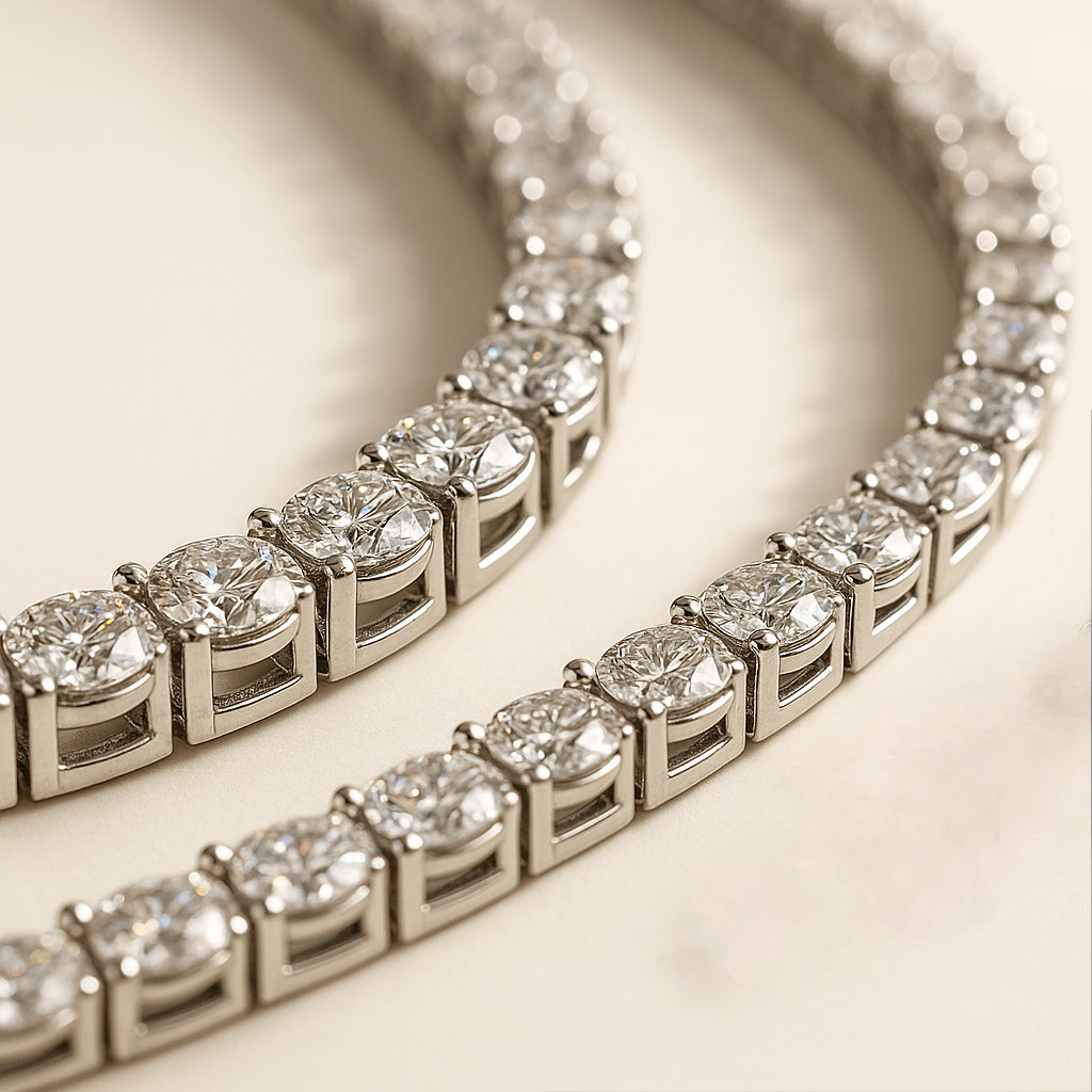 BRACELET TENNIS - MOISSANITE VVS1 - OR 18K - HOMME