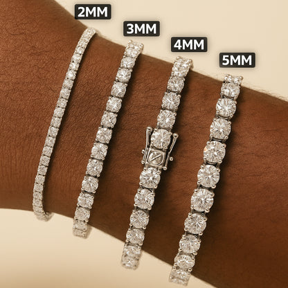 BRACELET TENNIS - MOISSANITE VVS1 - OR 18K - HOMME